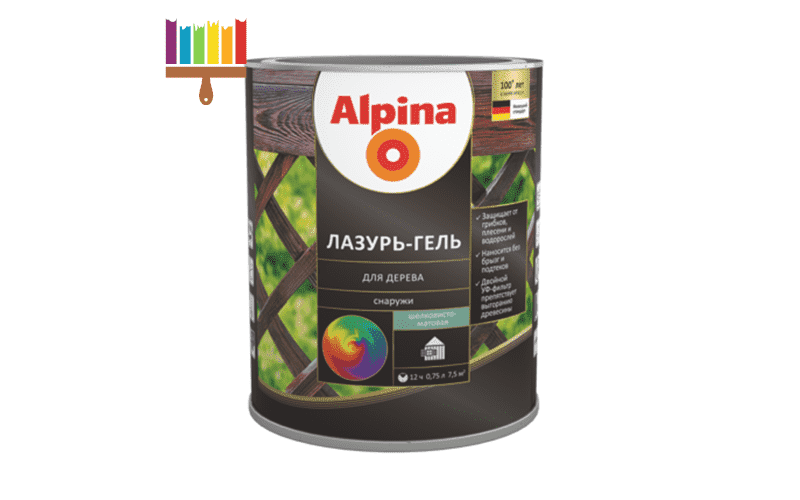 alpina лазурь-гель для дерева